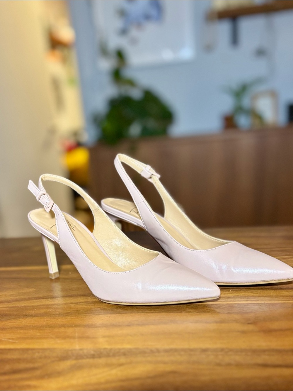 Festa Milano Soft Blush Pink Slingback Pumps – Italian Leather, Size 35